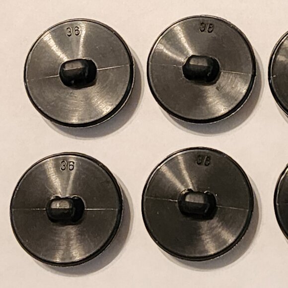 Antique/Vintage Lot of 8 Black Buttons Bakelite ? Casein ? Celloid ? Plastic ? - Picture 3 of 12